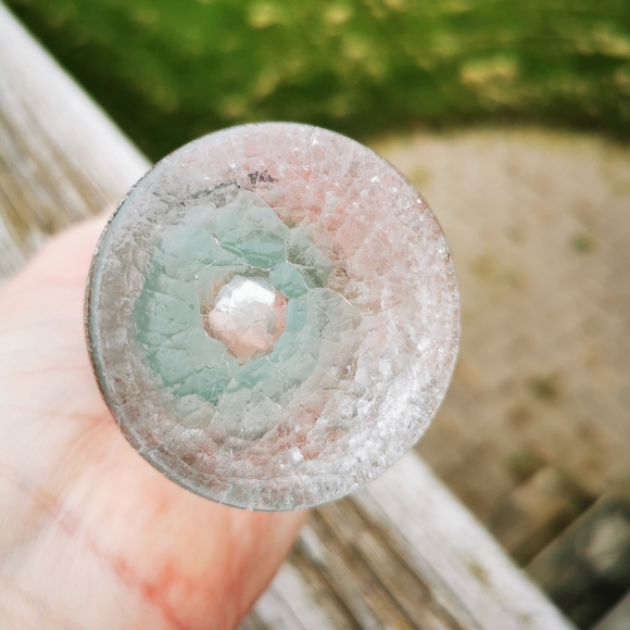 Vintage Warsteiner German Crackle Glass Beer Glass - Picture 7 of 13